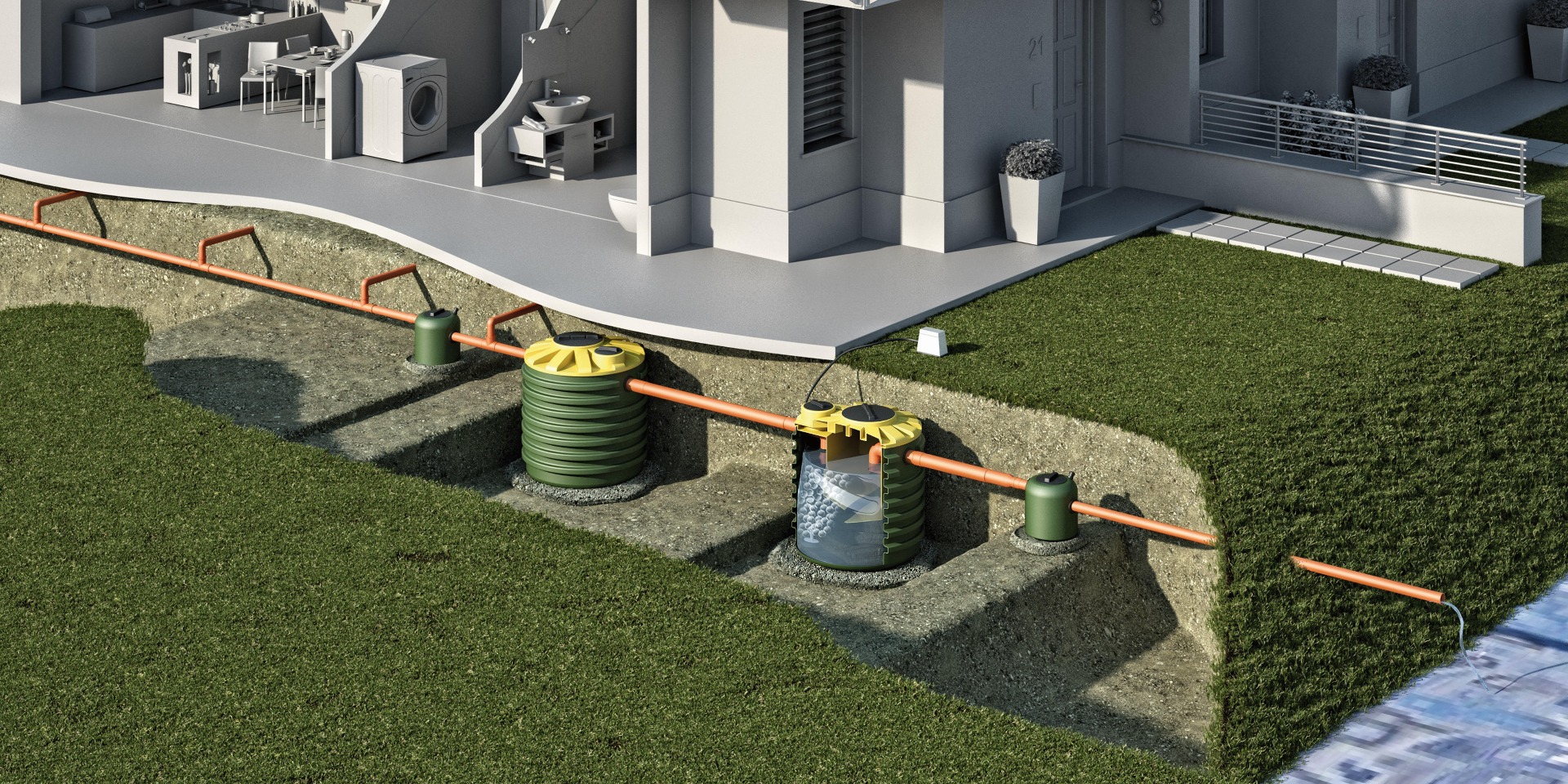 120 lt single pump ENRG1 lifting station